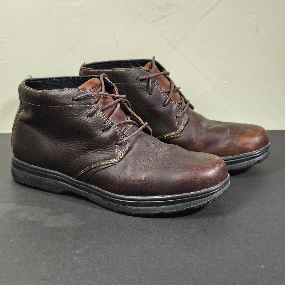 LL Bean Boots Mens 9 Brown Leather Waterproof Chukka 270751 Lace Up Ankle Shoes